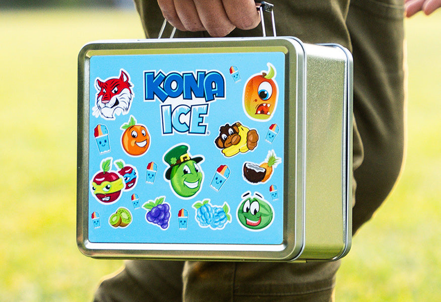 Kona Ice Retro Tin Lunch Box